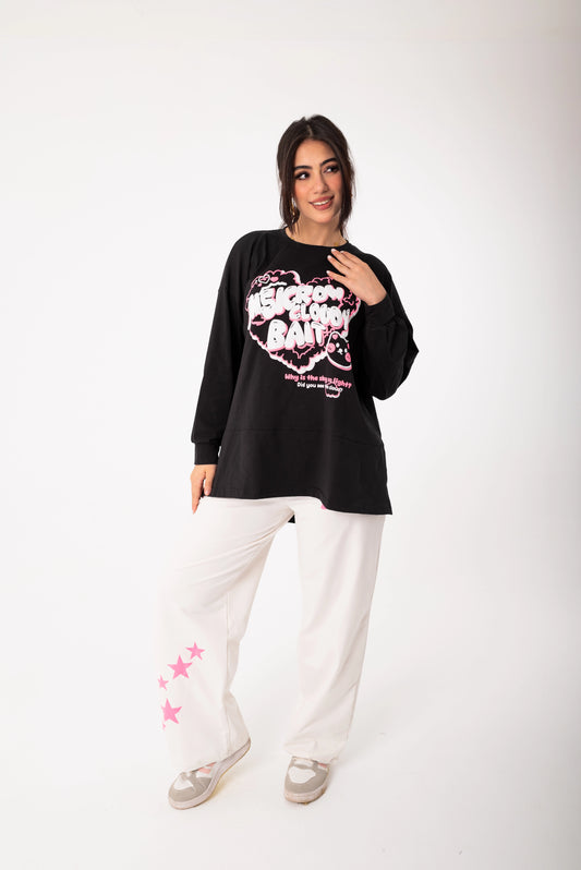Panda Women Tracksuit Set | Black * White