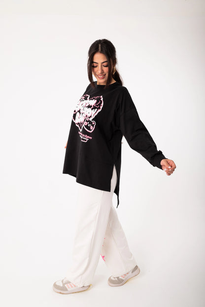 Panda Women Tracksuit Set | Black * White