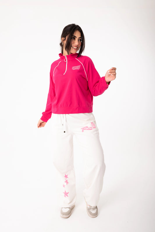 Viva Women Tracksuit Set | Fuchsia * White