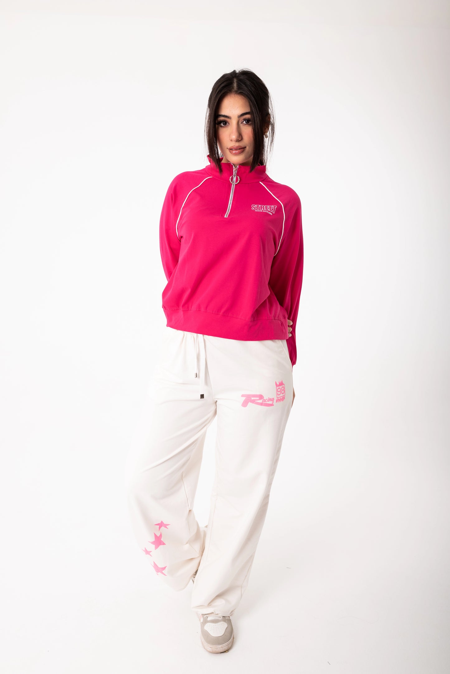 Viva Women Tracksuit Set | Fuchsia * White