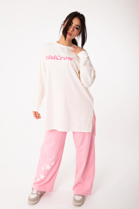 Elysia Women Tracksuit Set | White * Pink