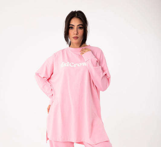 Elysia Over Size Women Sweatshirt | Pink