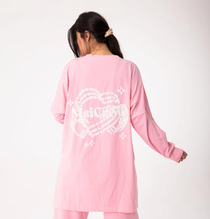 Elysia Over Size Women Sweatshirt | Pink