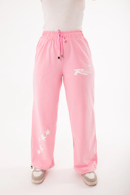 Racing One Size Wide Leg Sweatpants | Pink