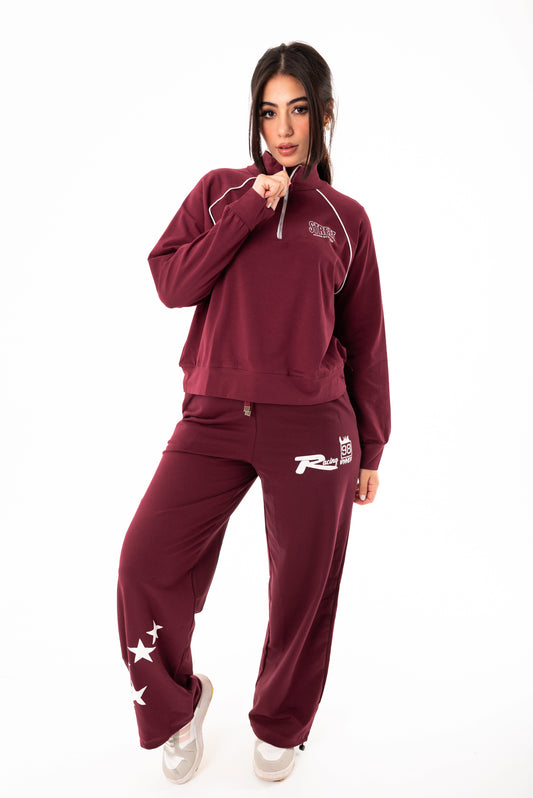 Viva Women Tracksuit Set | Burgundy