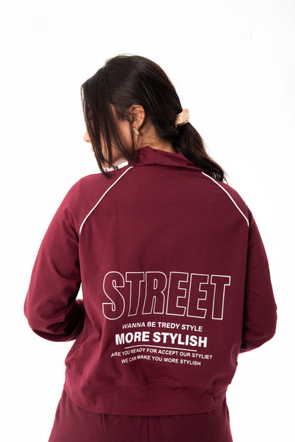 Viva Women Tracksuit Set | Burgundy