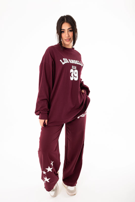 Breeze Women Tracksuit Set | Burgundy