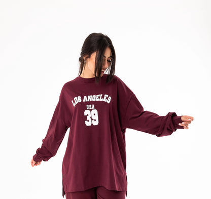 Breeze Over Size Women Sweatshirt | Burg