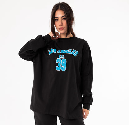 Breeze Over Size Women Sweatshirt | Black