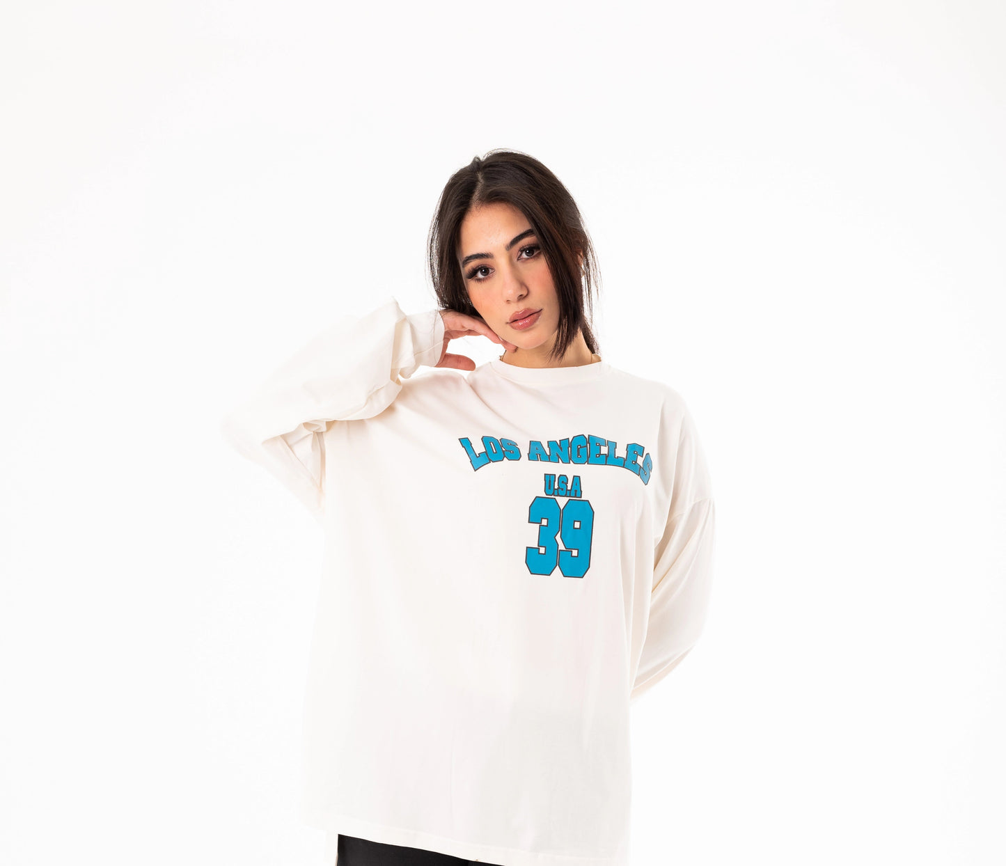 Breeze Over Size Women Sweatshirt | White