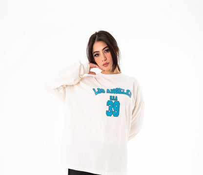 Breeze Over Size Women Sweatshirt | White