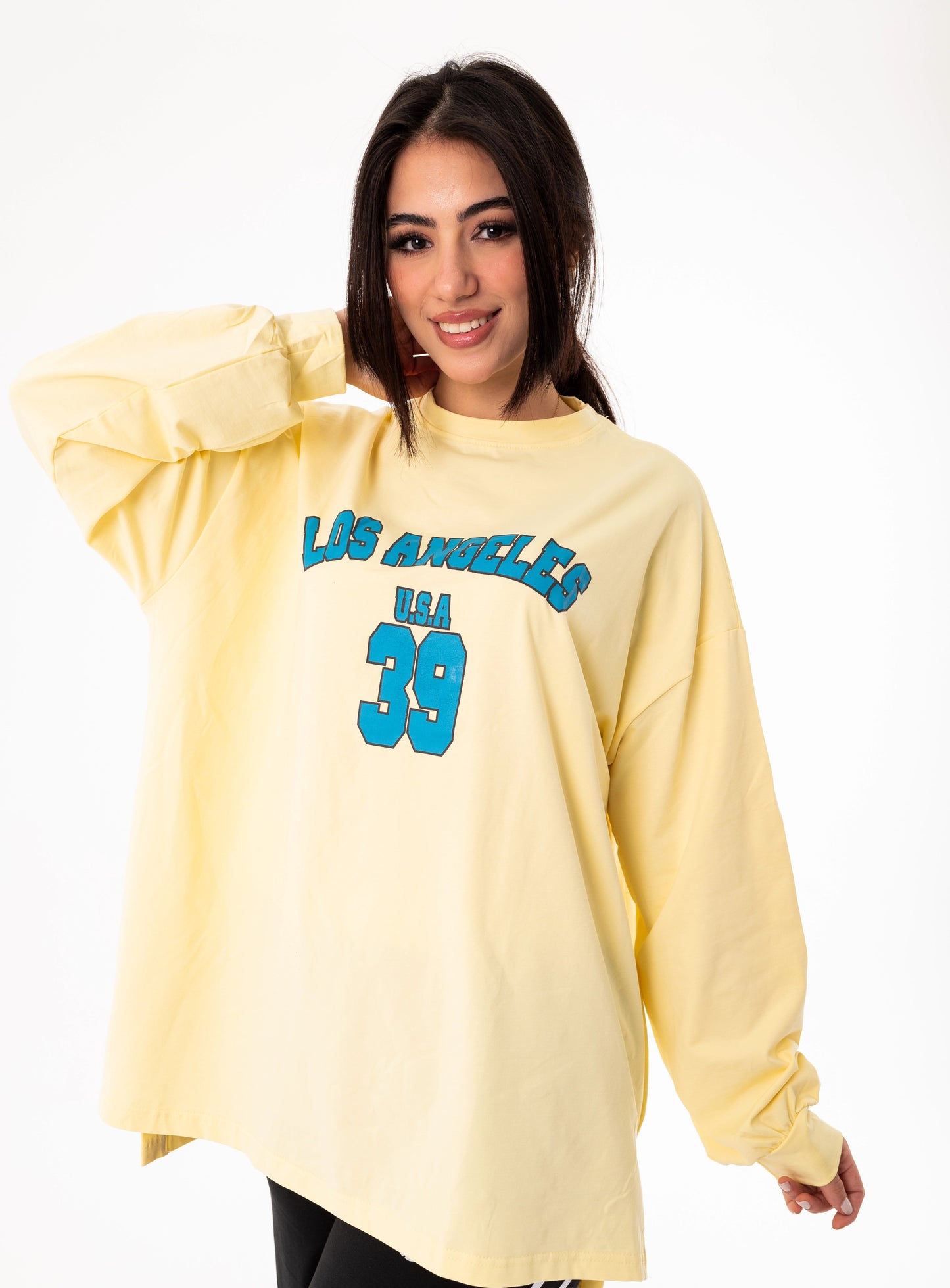 Breeze Over Size Women Sweatshirt | Yellow