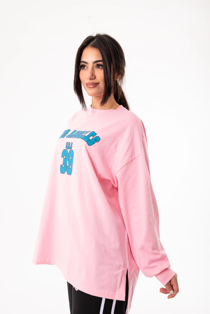 Breeze Over Size Women Sweatshirt | Pink
