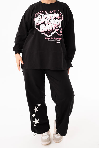 Panda Women Tracksuit Set | Black