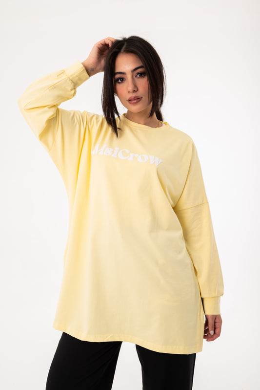 Elysia Over Size Women Sweatshirt | Yellow