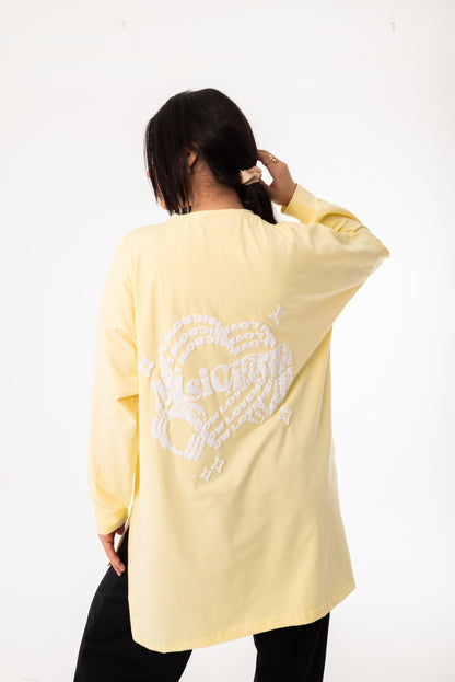 Elysia Over Size Women Sweatshirt | Yellow
