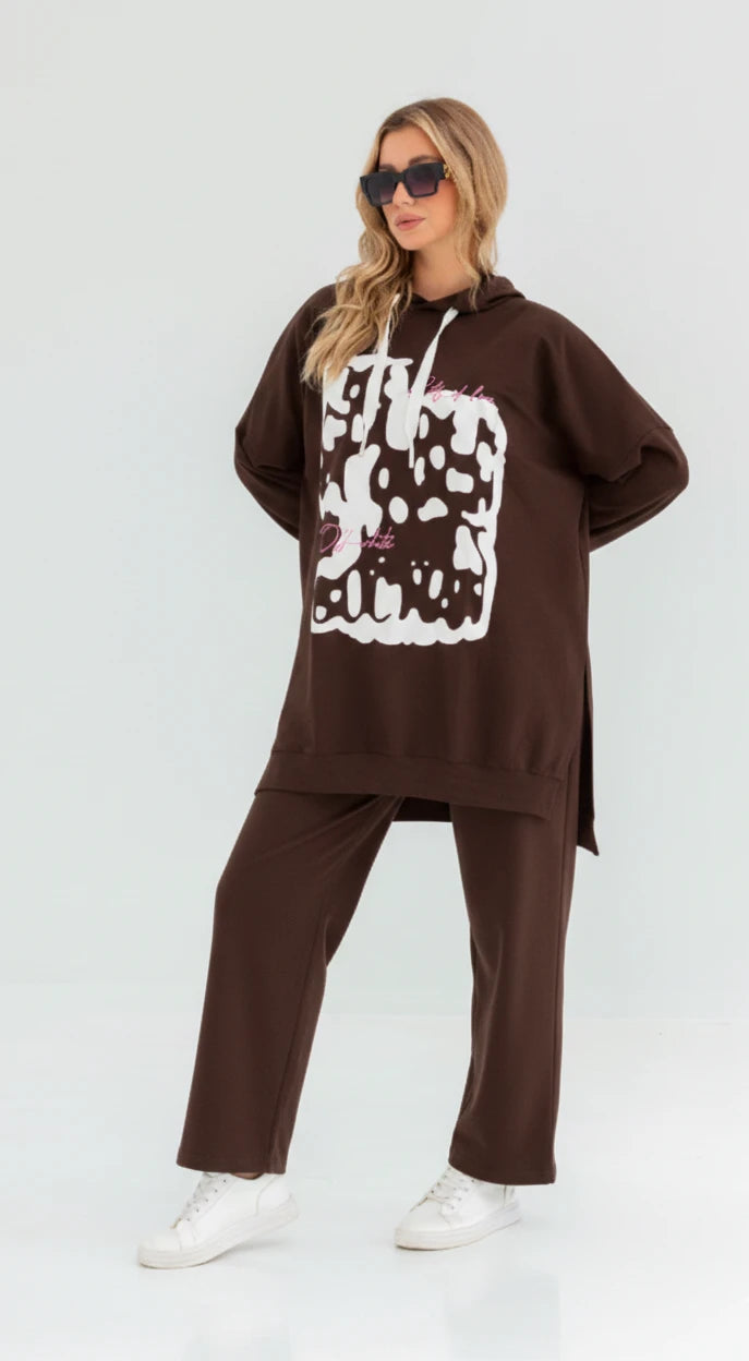 Puffy Milton Cotton One Size Set | Brown