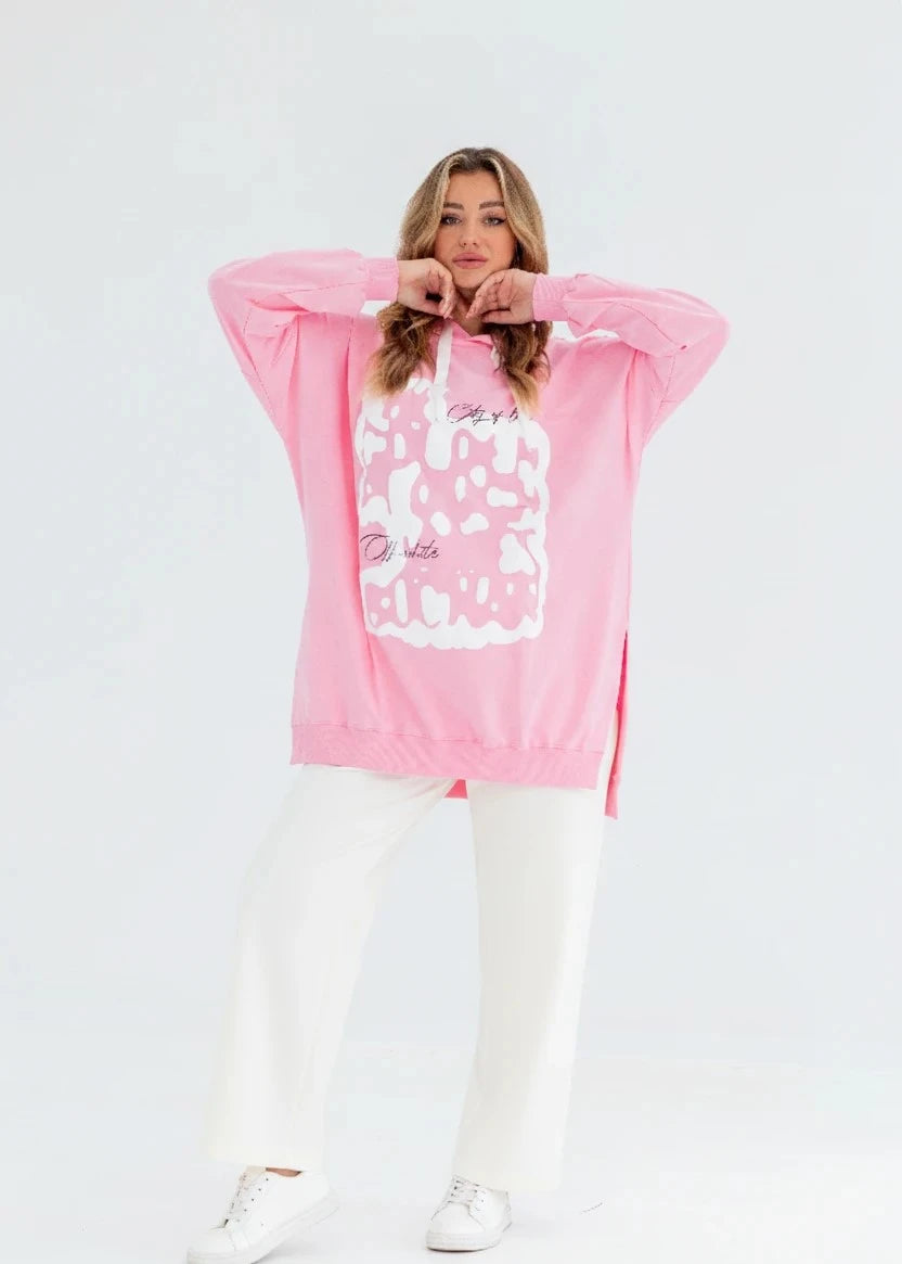 Puffy Milton Cotton One Size Set | Pink - White