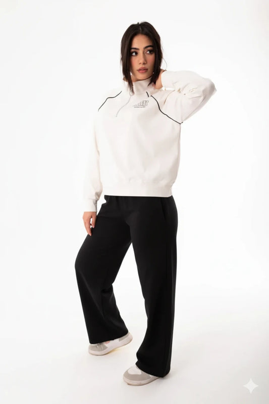 Viva Women Tracksuit Set | White * Black