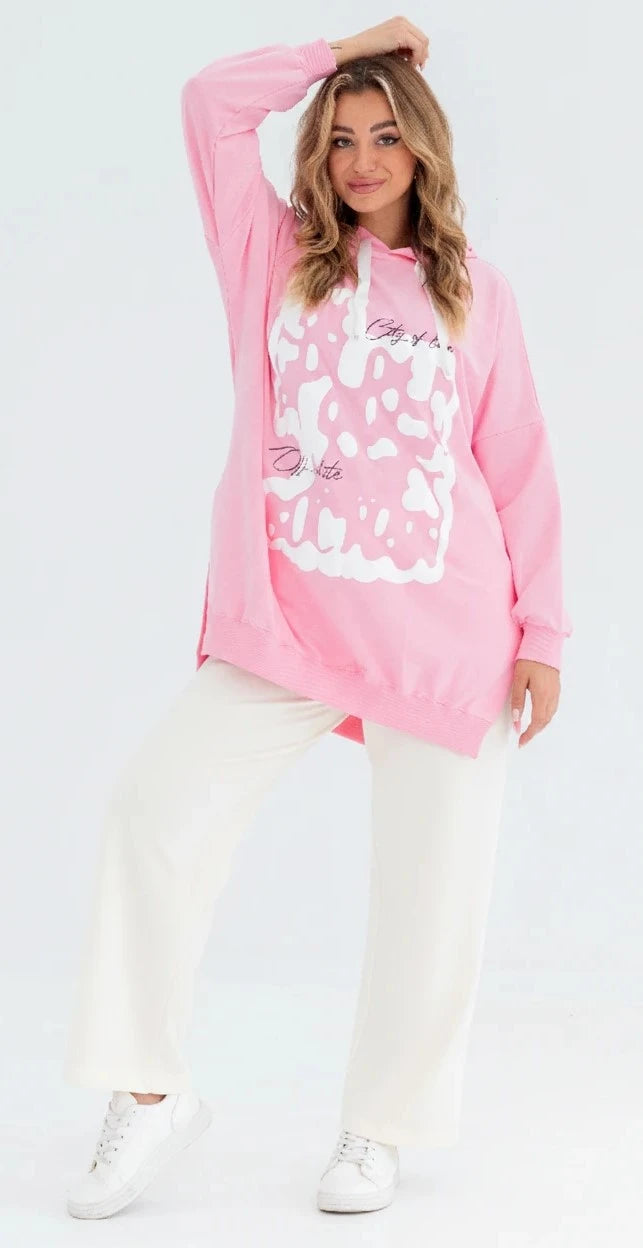 Puffy Milton Cotton One Size Set | Pink - White