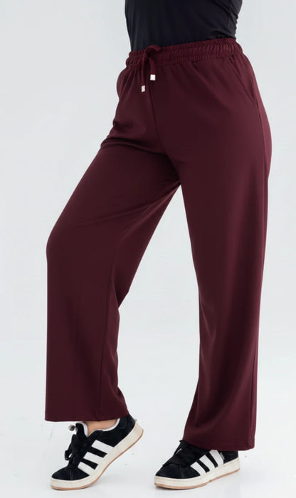 Elva One Size Winter Sweatpants | Burgundy
