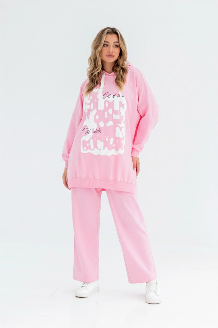 Puffy Milton Cotton One Size Set | Pink