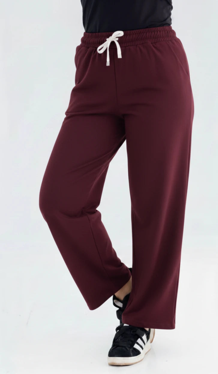 Elva One Size Winter Sweatpants | Burgundy