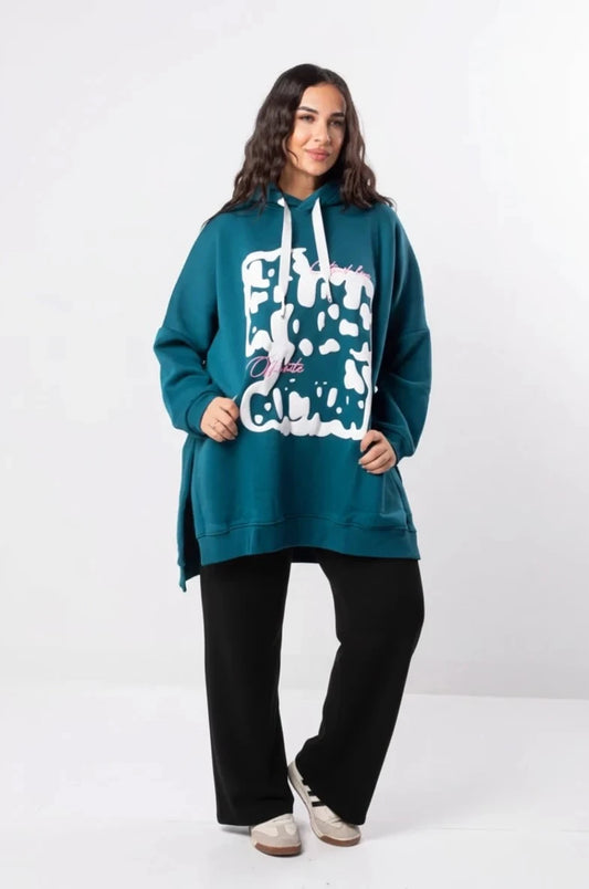 Puffy Milton Cotton One Size Set | Turquoise - Black