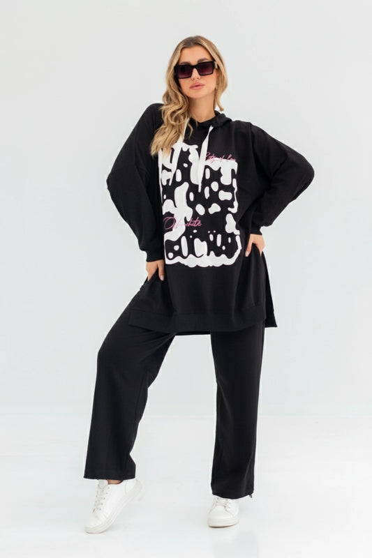 Puffy Milton Cotton One Size Set | Black