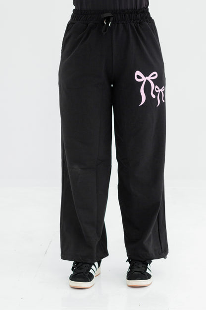 Velora One Size Wide Leg Sweatpants | Black