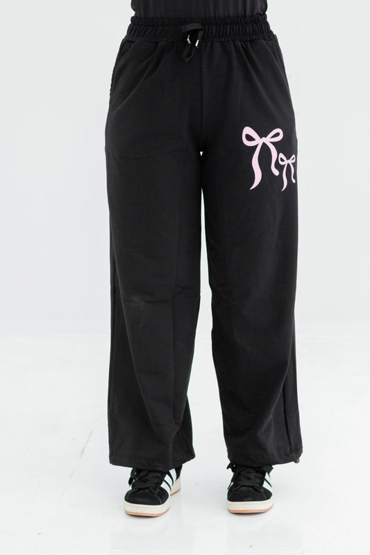 Velora One Size Wide Leg Sweatpants | Black