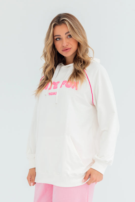 WhiteFox Over Size Women Sweatshirt | White