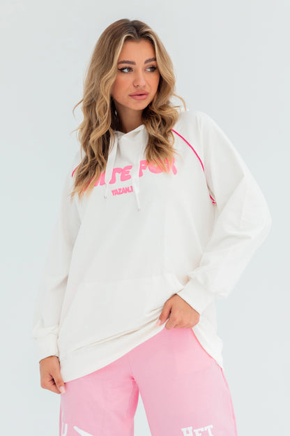 WhiteFox Over Size Women Sweatshirt | White