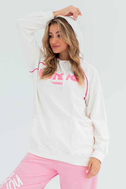 WhiteFox Over Size Women Sweatshirt | White