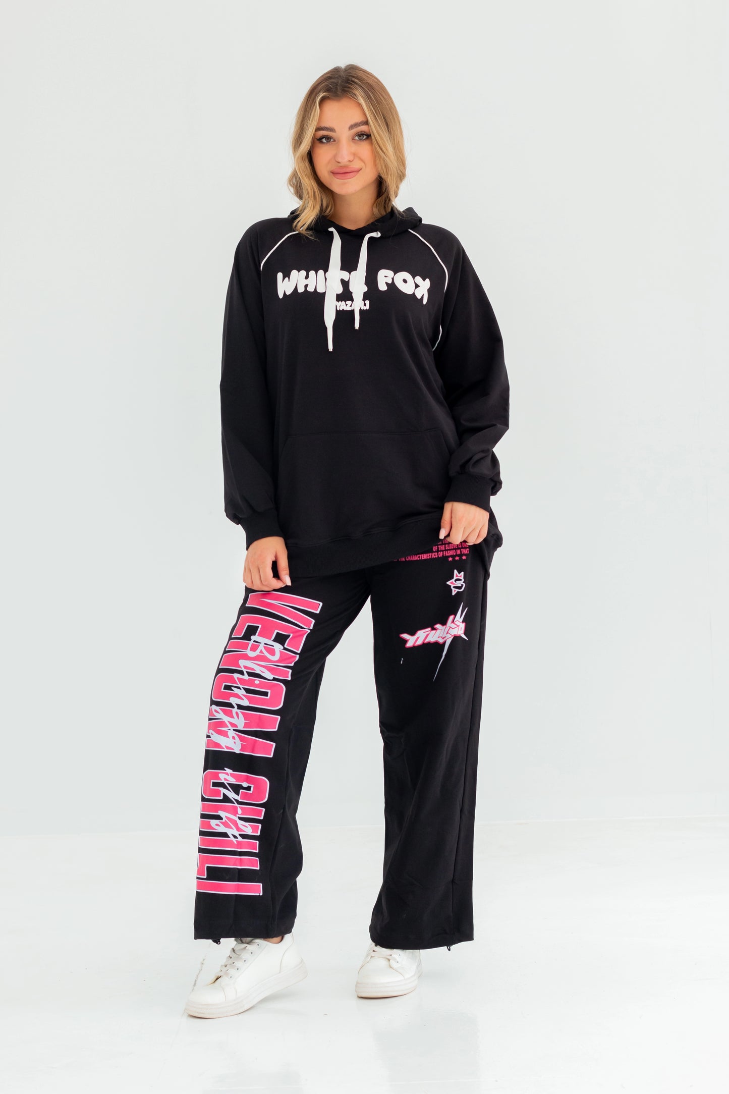 WhiteFox Over Size Women Sweatshirt | Black