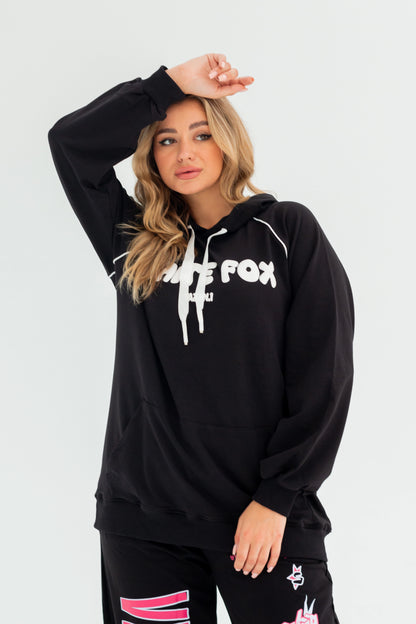 WhiteFox Over Size Women Sweatshirt | Black