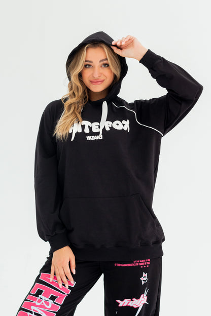 WhiteFox Over Size Women Sweatshirt | Black