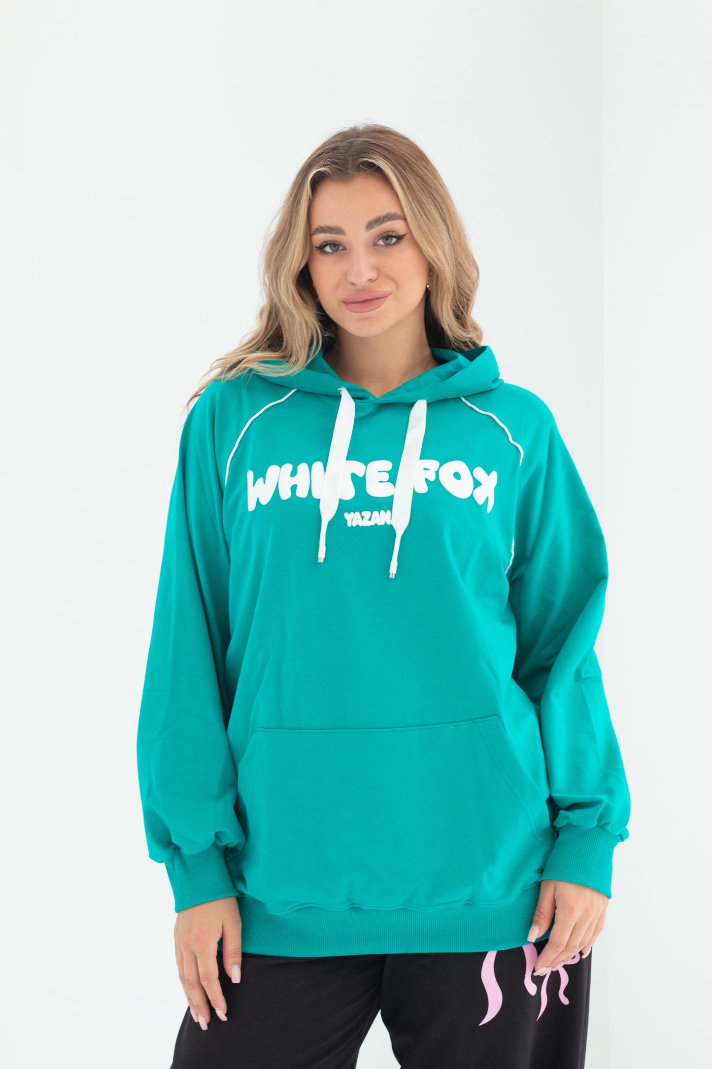 WhiteFox Over Size Women Sweatshirt | turquoise