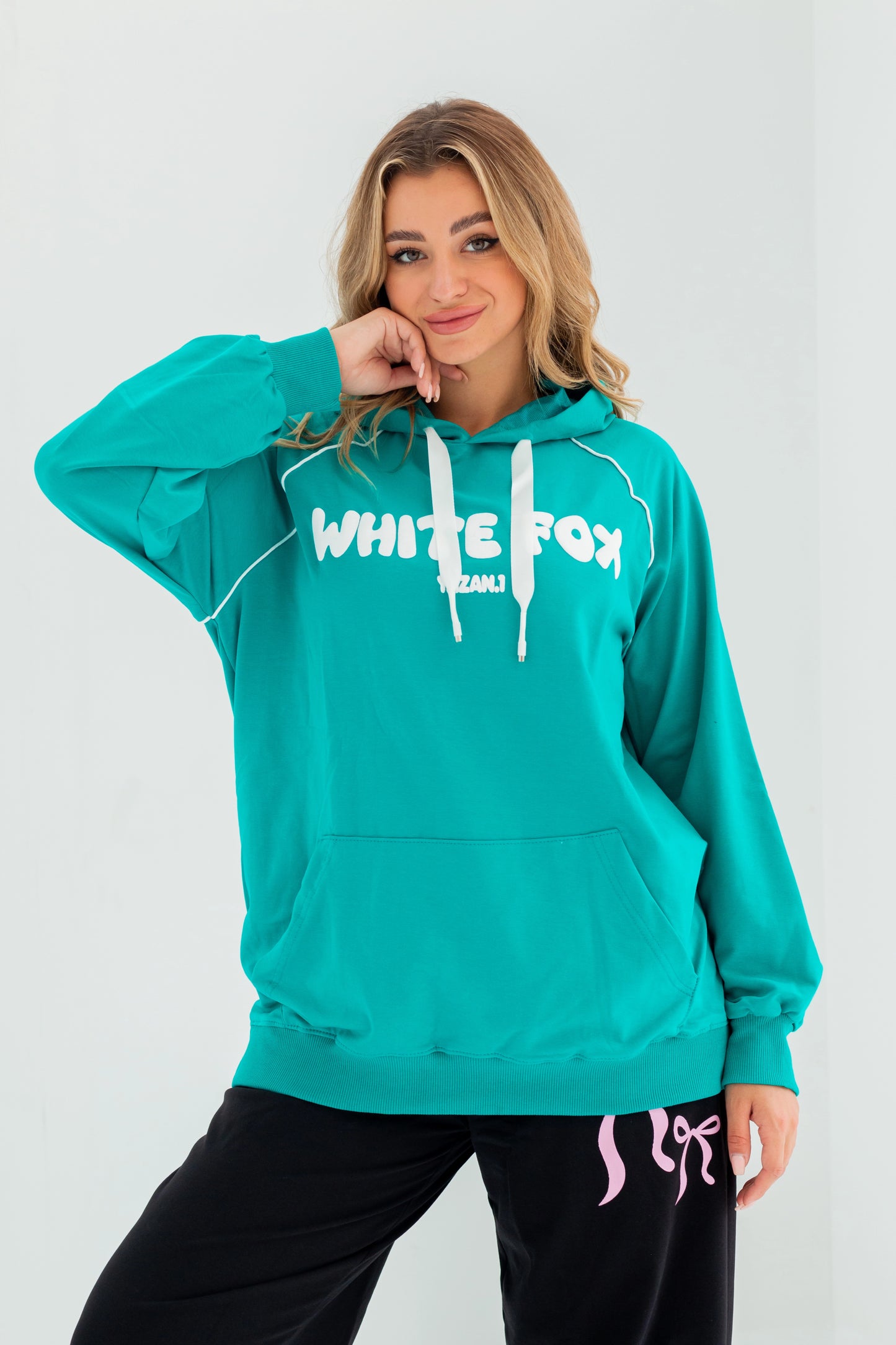 WhiteFox Over Size Women Sweatshirt | turquoise