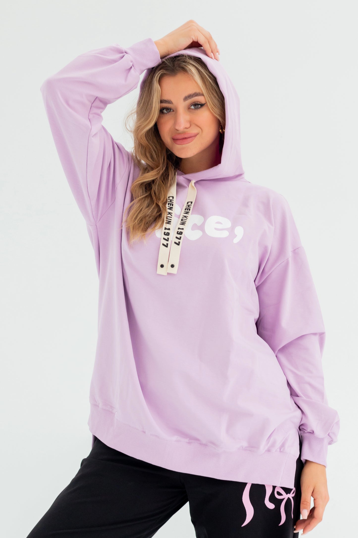 Nice Over Size Women Sweatshirt | Purple